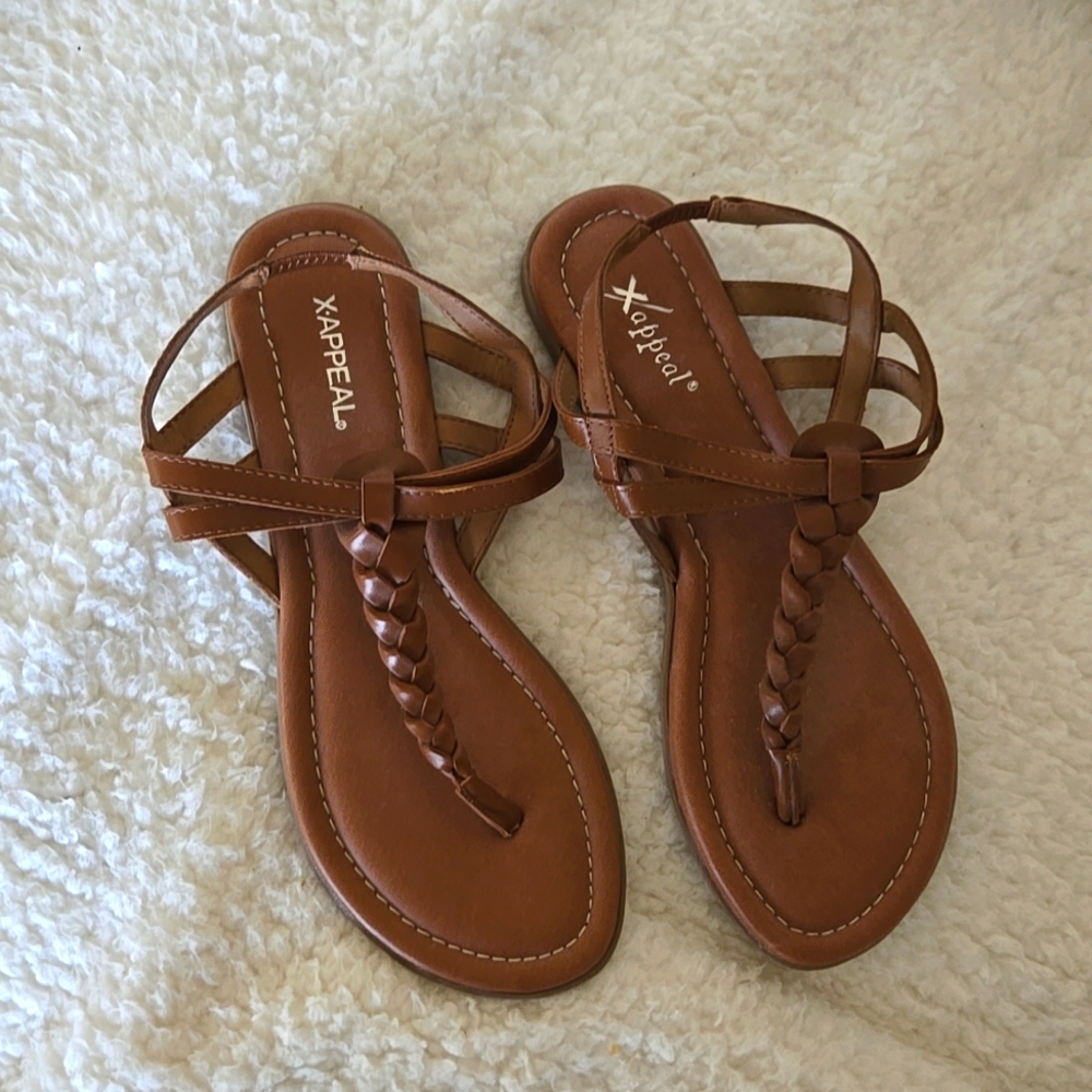 X Appeal Flat Thong Sandals-Size 7 NEW